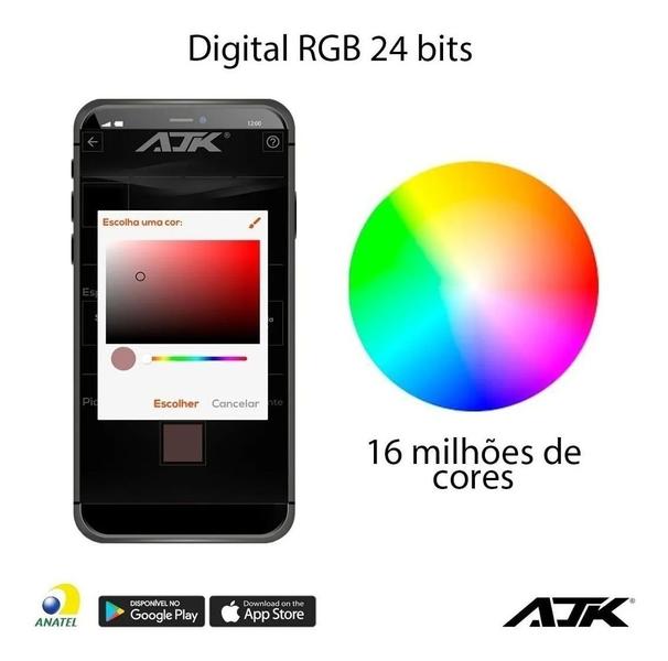 Imagem de Kit Strobo Ajk Automotivo Com Bluetooth Carro 2 Faróis Led