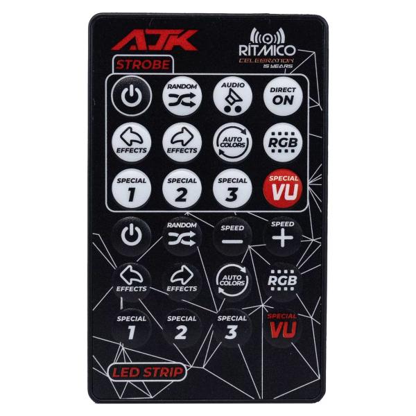 Kit Strobo Automotivo Ajk Rgb 6 Farois Função Rítmico E Vu 