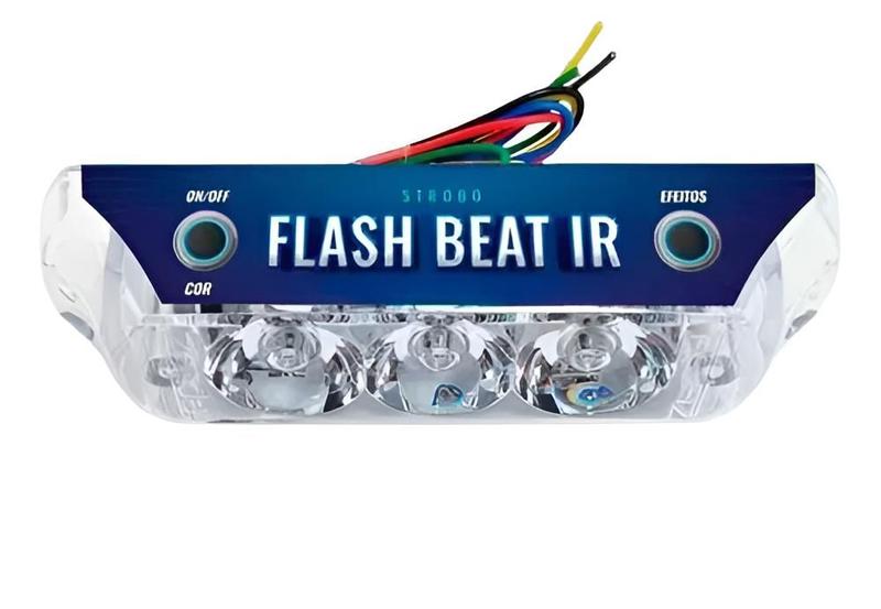 Imagem de Kit Strobo Flash Beat Ir 2 Farois Color + Controle - Zendel 