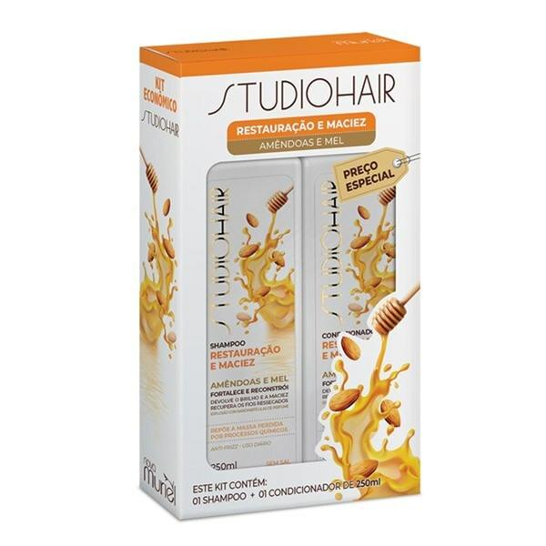 Imagem de Kit Studio Hair Shampoo  + Condicionador Restauração e maciez 250ml  - Muriel