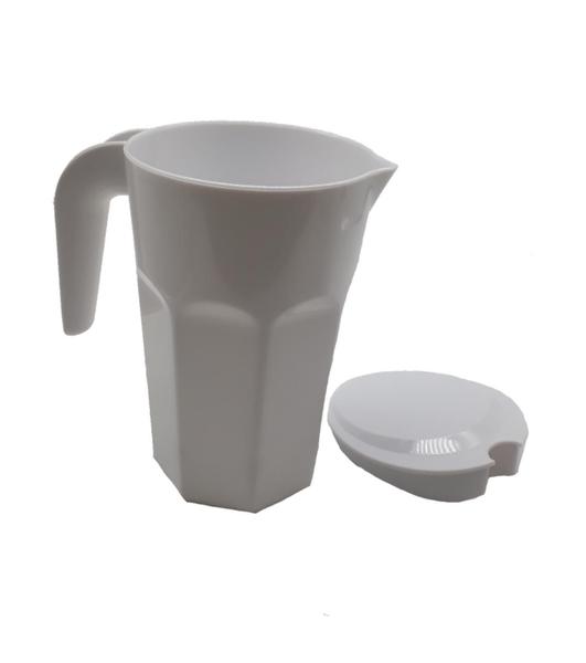 Imagem de Kit Suco 1 Jarra De 1,5 Litros Com 4 Copos De 400 Ml Branco