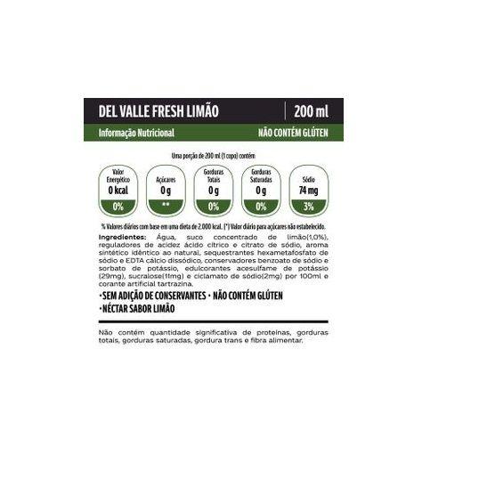 Kit Suco Del Valle Fresh limão Pet 200ml- 12 unidades - Dell vale Imagem de Kit Suco Del Valle Fresh limão Pet 200ml- 12 unidades