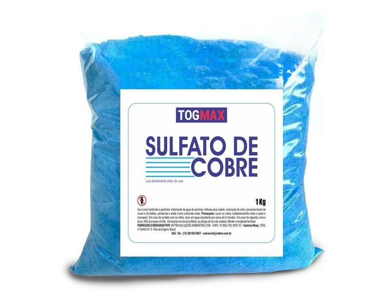 Imagem de Kit Sulfato De Cobre 1Kg + Cal Virgem 1Kg Alimentar Tog Max