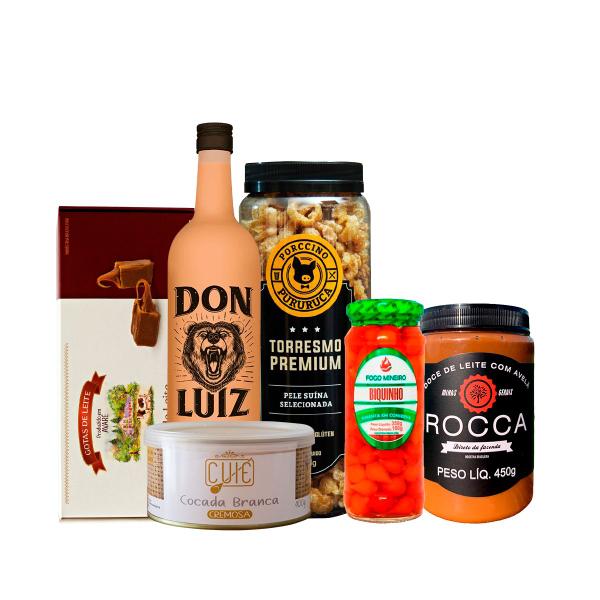 Imagem de Kit Super Agrado: Pururuca, Licor, Rocca Avelã, Biquinho, Pingo de Leite 200g, Cocada Branca