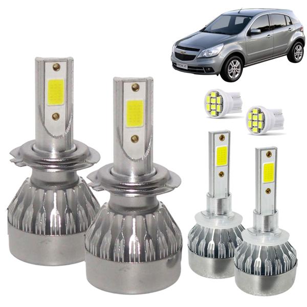 Imagem de Kit Super Led Agile 2013 2014 2015 2016 Farol Baixo H7 + Milha H27 20000 Lumens