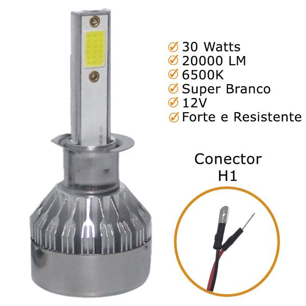 Imagem de Kit Super Led S10 2001 02 03 04 05 06 07 08 09 10 11 Farol Milha H1 20000 Lumens