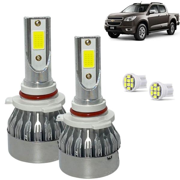 Imagem de Kit Super Led S10 2012 2013 2014 Farol Milha HB4 20000 Lumens