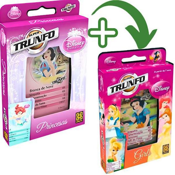 Imagem de Kit Super Trunfo Disney Princesas C/ 2 Baralhos Grow