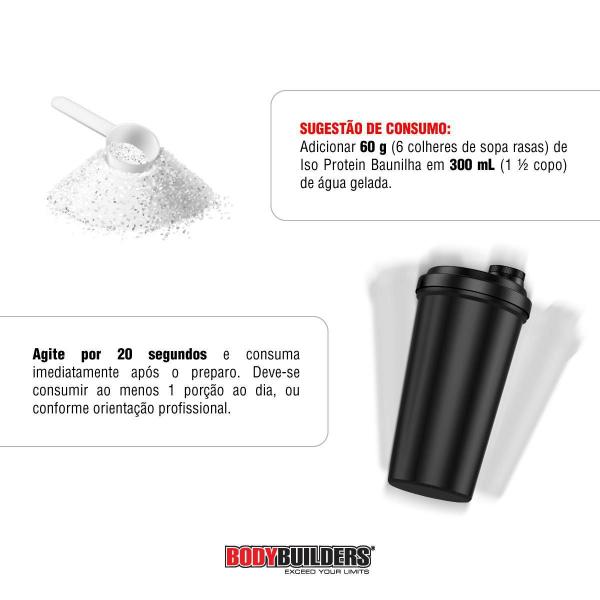 Imagem de Kit Super Whey Isolado Iso Protein 900g + Power Creatina 100g + Coqueteleira - Bodybuilders