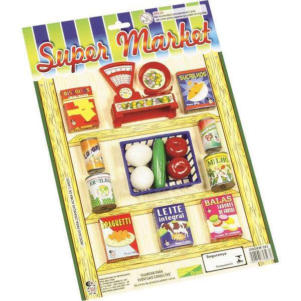Kit supermercado balança legumes e muitos outros itens - Pica-Pau Imagem de Kit supermercado balança legumes e muitos outros itens