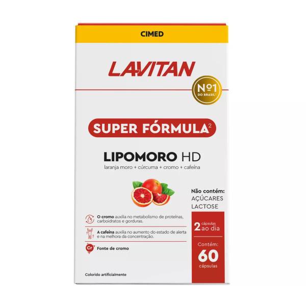 Imagem de Kit Suplemento Alimentar Lavitan Lipomoro HD Com 10 Caixas De 60 Cápsulas Cada