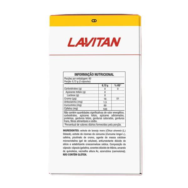 Imagem de Kit Suplemento Alimentar Lavitan Lipomoro HD Com 2 Caixas De 60 Cápsulas Cada