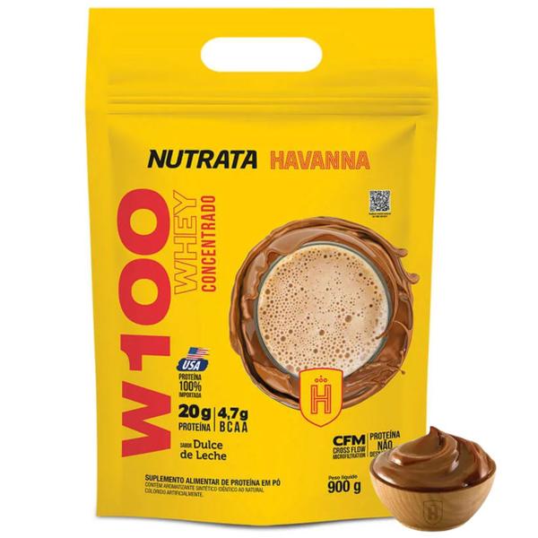 Imagem de Kit Suplemento Whey W100 + Pasta de amendoim Doce de Leite Havanna 900g Creatina 300g Pura Refil