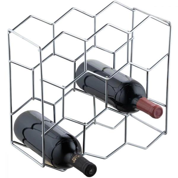 Imagem de Kit Suporte Adega de Vinho para 8 Garrafas + Suporte para 1 Garrafa  Forma 