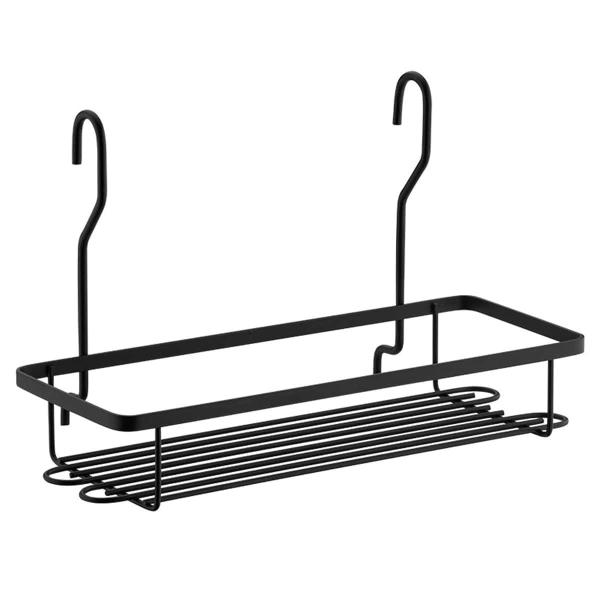 Kit Suporte Barra Cozinha Preta 70cm 3 Ganchos Ventosa Porta Rolos Temperos Condimentos - Schmitt Imagem de Kit Suporte Barra Cozinha Preta 70cm 3 Ganchos Ventosa Porta Rolos Temperos Condimentos