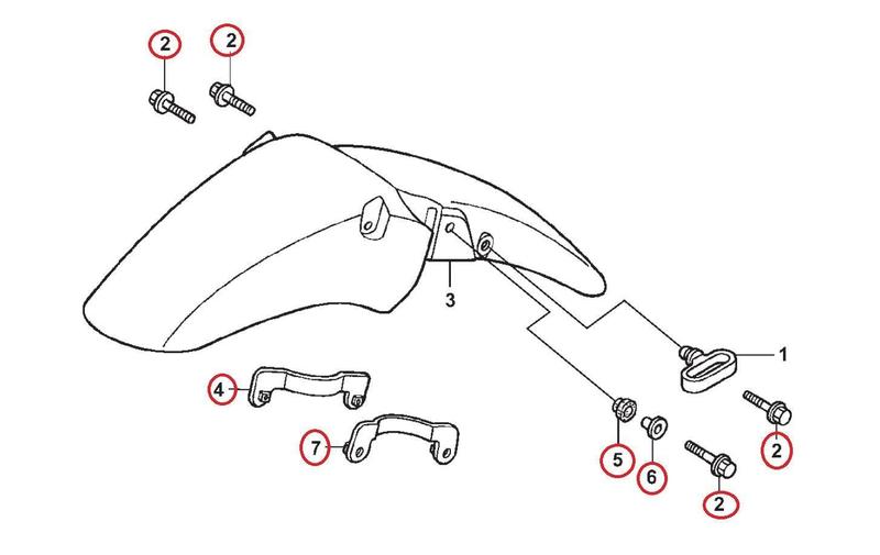 Imagem de Kit Suporte Completo Paralama Honda Cbx 250 Twister Até 2008