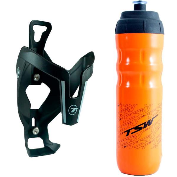 Kit Suporte De Caramanhola Garrafa De Agua 550ml Térmica Bicicleta Mtb Speed Tsw Imagem de Kit Suporte De Caramanhola Garrafa De Agua 550ml Térmica Bicicleta Mtb Speed Tsw