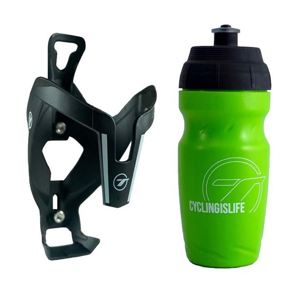 Imagem de Kit Suporte De Caramanhola Squeeze 400ml Bike Mtb Speed Gravel Nylon Tsw