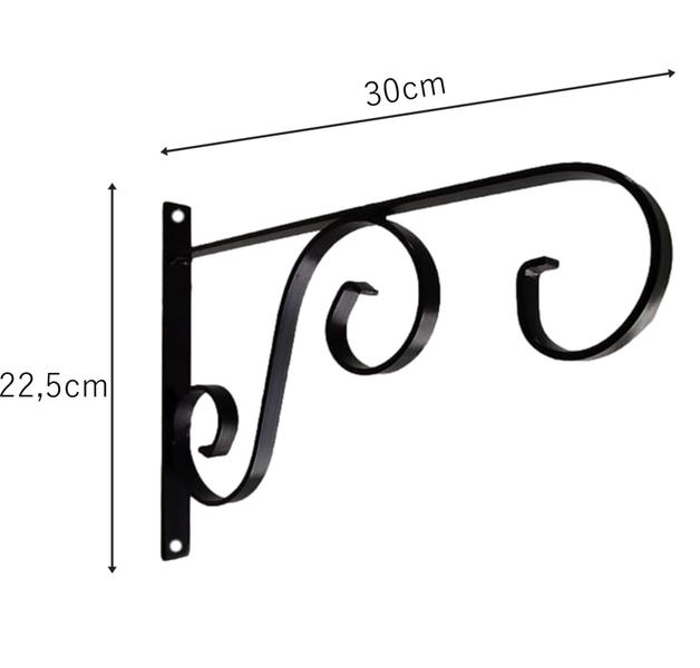 Imagem de Kit Suporte Ferro Mão Francesa Para Plantas De Parede 04 Unidades