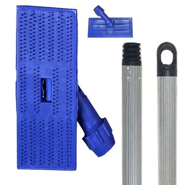 Kit SUPORTE LT Limpa Tudo Com CABO DE ALUMÍNIO 1,3m Retrátil - Mop Articulado Com Giro 360 Graus Para Limpeza de Pisos - Sanches Imagem de Kit SUPORTE LT Limpa Tudo Com CABO DE ALUMÍNIO 1,3m Retrátil - Mop Articulado Com Giro 360 Graus Para Limpeza de Pisos