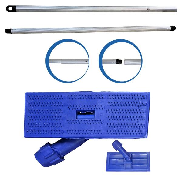 Kit SUPORTE LT Limpa Tudo Com CABO DE ALUMÍNIO 1,3m Retrátil - Mop Articulado Com Giro 360 Graus Para Limpeza de Pisos - Sanches Imagem de Kit SUPORTE LT Limpa Tudo Com CABO DE ALUMÍNIO 1,3m Retrátil - Mop Articulado Com Giro 360 Graus Para Limpeza de Pisos