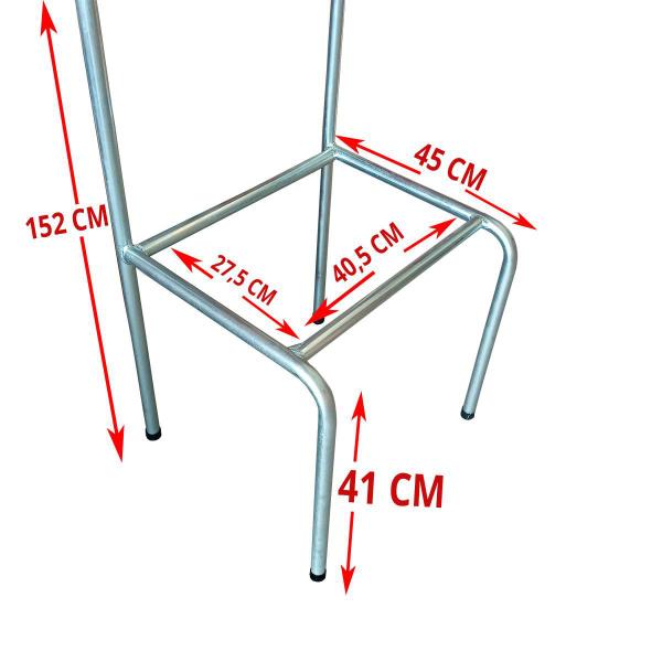 Imagem de KIT - Suporte para cestos de compras Simples + 10 cestos D100 Rosa supermercado, mercearia