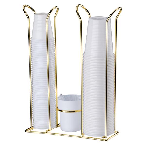 Imagem de Kit Suporte Porta 50 Cápsulas Café Nespresso Organizador Copos Descartáveis Dourado - Future