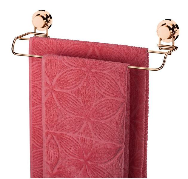Kit Suporte Porta Papel Higiênico Toalheiro Duplo Ventosa Parede Lavabo Banheiro Cobre Rose Gold - Future Imagem de Kit Suporte Porta Papel Higiênico Toalheiro Duplo Ventosa Parede Lavabo Banheiro Cobre Rose Gold - Future