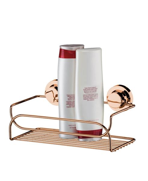 Imagem de Kit Suporte Porta Shampoo + Papeleira Ventosa Rose Gold