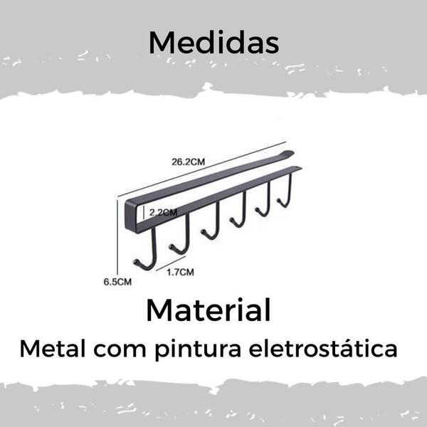 Imagem de Kit Suporte Porta Xícaras Canecas Utensílios Armário