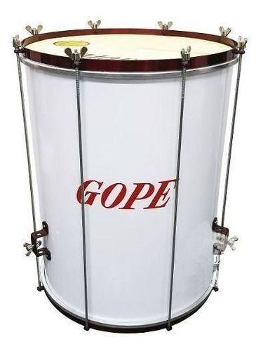 Imagem de Kit Surdo Gope Madeira 60cm 18 Pele Couro C/ Tripé + Baqueta