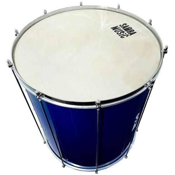 Imagem de Kit Surdo Madeira Samba Music 60X20 ul Pele Animal