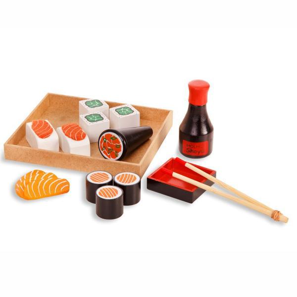 Imagem de Kit Sushi Comidinha de Madeira  Brinquedo de Madeira - Newart Toys