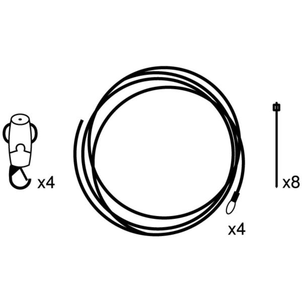 Imagem de Kit Suspensão do Microfone Mxa920 por Cabo Metálico Quadrado A900gsm Shure