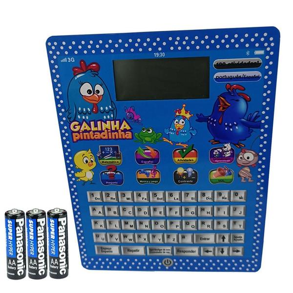 Imagem de Kit Tablet Infantil Galinha Pintadinha Educativo Contas