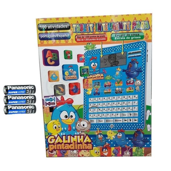 Imagem de Kit Tablet Infantil Galinha Pintadinha Educativo Contas