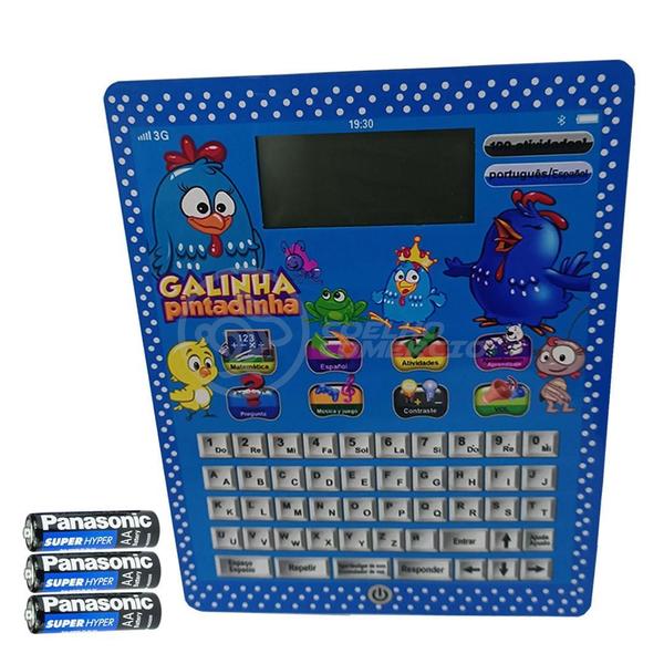 Imagem de Kit Tablet Infantil Galinha Pintadinha Educativo Contas