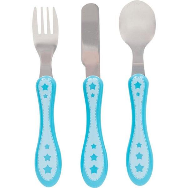 Kit Talher buba 3 Peças Estrelinha Azul Imagem de Kit Talher buba 3 Peças Estrelinha Azul