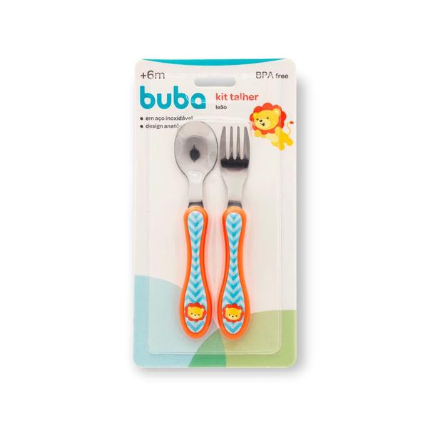 Kit talher colher e garfo infantil bebe anatômico animal fun aço inoxidavel introdução alimentar menno menina buba Imagem de Kit talher colher e garfo infantil bebe anatômico animal fun aço inoxidavel introdução alimentar menno menina buba