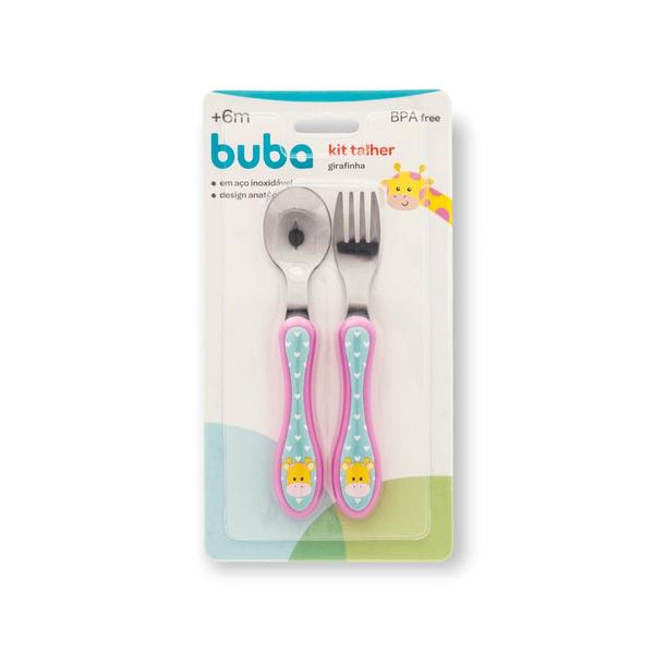 Kit talher colher e garfo infantil bebe anatômico animal fun aço inoxidavel introdução alimentar menno menina buba Imagem de Kit talher colher e garfo infantil bebe anatômico animal fun aço inoxidavel introdução alimentar menno menina buba