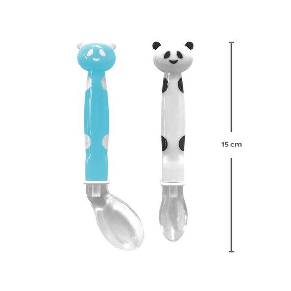 Kit Talher De Treinamento Anatômica Bebê Pandinha Em Silicone Buba - Buba Baby Imagem de Kit Talher De Treinamento Anatômica Bebê Pandinha Em Silicone Buba