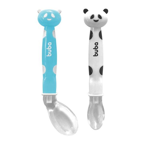 Kit Talher De Treinamento Anatômica Bebê Pandinha Em Silicone Buba - Buba Baby Imagem de Kit Talher De Treinamento Anatômica Bebê Pandinha Em Silicone Buba