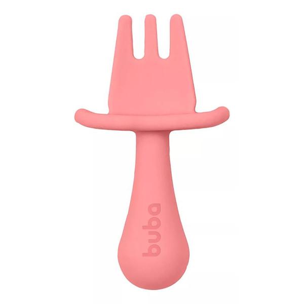 Kit Talheres em Silicone Rosa 15817 - Buba Imagem de Kit Talheres em Silicone Rosa 15817 - Buba