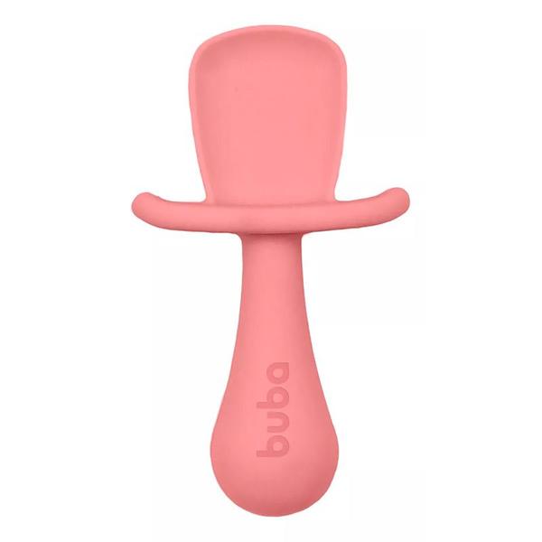 Kit Talheres em Silicone Rosa 15817 - Buba Imagem de Kit Talheres em Silicone Rosa 15817 - Buba