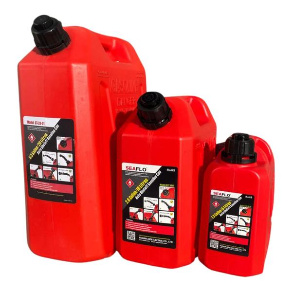 Imagem de Kit Tanques Combustível Gasolina Vermelho 5 10 E 20 Litros