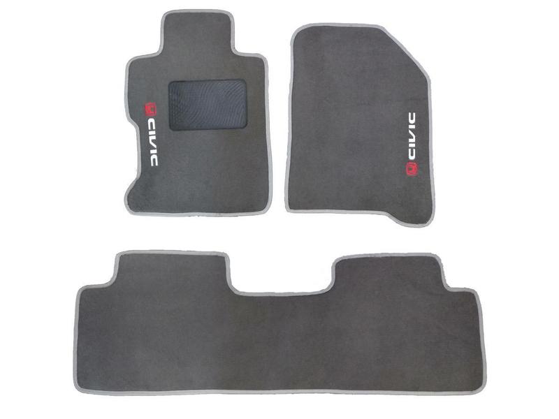 Imagem de Kit Tapete Carpete Honda Civic Modelos 2007 Até 2011 Cinza