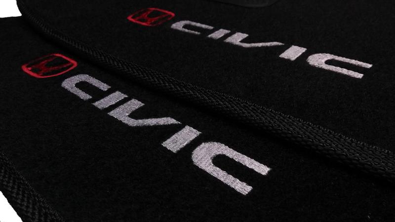 Imagem de Kit Tapete Carpete Para Honda Civic 2017 Até 2020 Preto