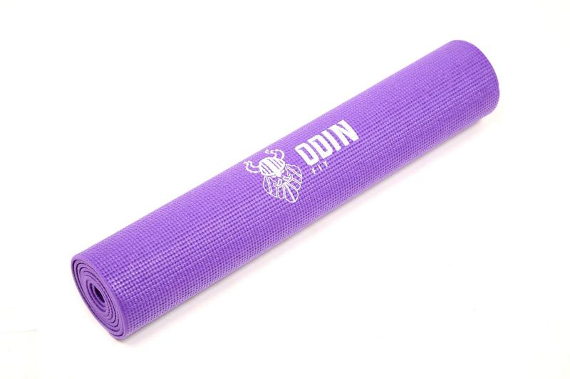 Imagem de Kit Tapete de Yoga PVC Bola Pilates 55cm Rosa Ioga Odin Fit