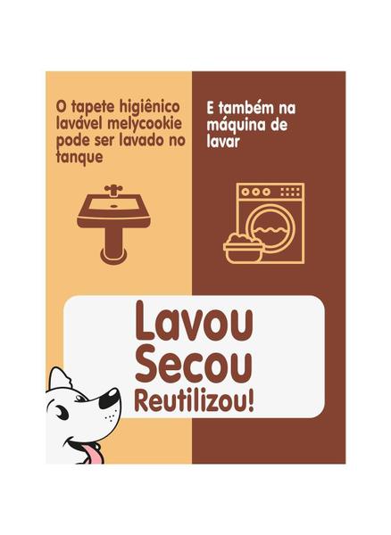 Imagem de Kit Tapete Higiênico Lavável Melycookie Tamanho G 100X70Cm