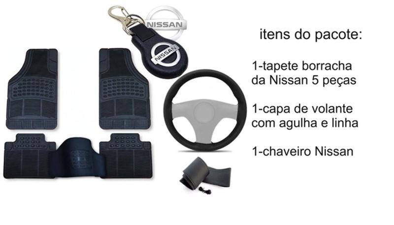 Imagem de Kit Tapete Nissan Frontier 2020-2023 + Capa de Volante + Chaveiro